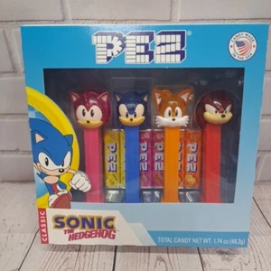 NEW SONIC THE HEDGEHOG - PEZ Crystal Gift Set - AMY, SONIC, TAILS & KNUCKLES - Picture 1 of 6