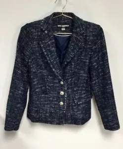 Blazer donna Karl Lagerfeld, taglia 4, colore navy - Foto 1 di 11