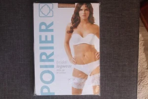 Poirier luxuriöse Strümpfe bi-color halterlos Gr. M Cosmetic-Ivory 20 den Neu - Bild 1 von 5
