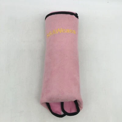 SSAW Casa Kids Head Neck Shoulder Support Travel Car Seat Belt Pink Pillow - Image 1 of 2