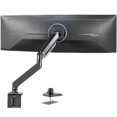 VIVO Aluminum Single Pneumatic Monitor Desk Mount, Fits Ultrawides up to 49" - Image 1 of 4