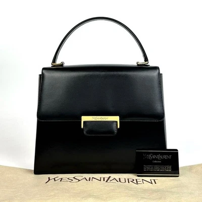 Yves Saint Laurent YSL Handbag Leather Black Cassandra No storage bag Japan Good - Image 1 of 4