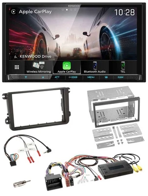 Kenwood Lenkrad 2DIN USB DAB Bluetooth Autoradio für VW T5 Golf Tiguan Touran 20 - Bild 1 von 4