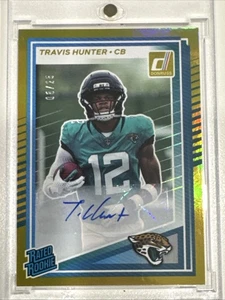 Donruss Football Travis Hunter 2025 clasificación novato dorado automático/25 RC Jags - Imagen 1 de 12