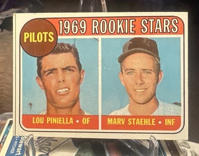 Pilots Rookies - Lou Piniella/Marv Staehle 1969 Topps #394 Seattle Pilots -NrMt Foto 1 de 2