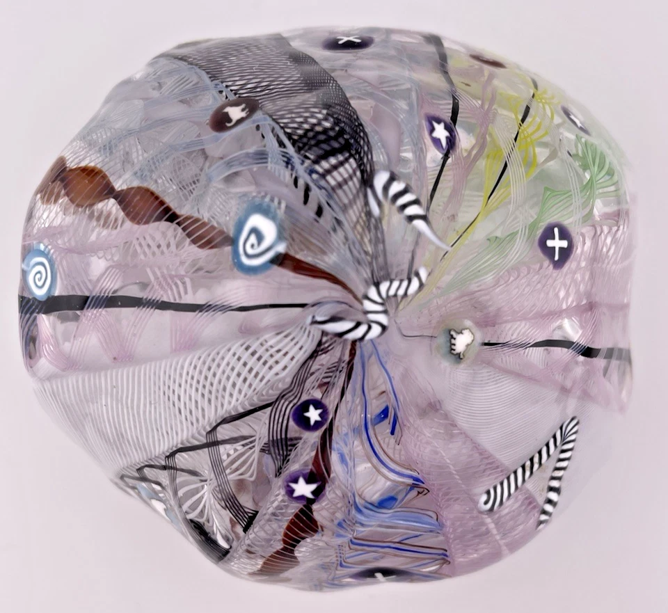 Richard Marquis & Ro Purser "Noble Effort" Murrini & Latticinio Paperweight 1986 - image 1 of 4