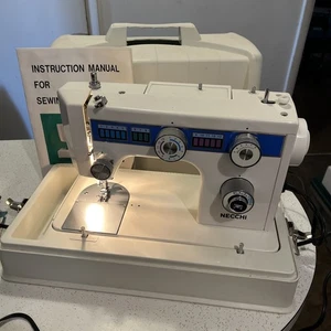 Necchi 3354 13 Stitch Sewing Machine In Case w/cords Tested- Working- Excellent - Picture 1 of 11