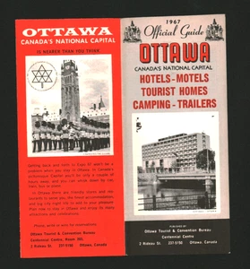 Folleto de viaje de la capital nacional de Canadá de Ottawa 1967 Guía oficial de Ottawa - Imagen 1 de 4