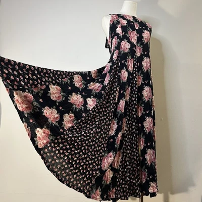 90s Cottagecore Fairycore Whimsigoth Floral Roses Dress 36-40 Inch Bust - Image 1 of 4