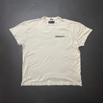 Abercrombie & Fitch T Shirt Adult 2XL Off White Equality Justice Tee Human Right - Image 1 of 4