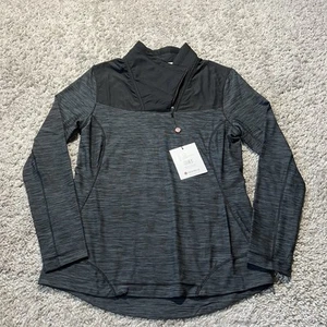 NWT SUNICE Dakota Shawl Collar Pullover Black Grey Medium Golf Active - Picture 1 of 9