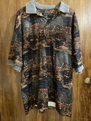 Fulton Street Shirt Works Short Sleeve Polo Golfer Button Up Shirt Men’s XL — 第 1/4 张图片