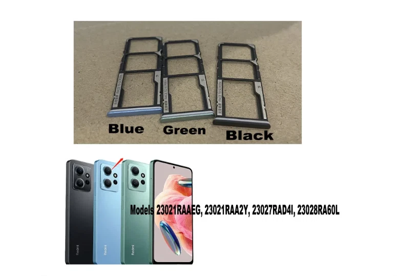 For Xiaomi Redmi Note 12 4g Dual Sim SD Card Tray Adaptor Slot Holder Socket