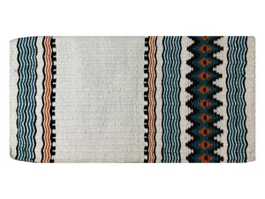 Showman 36" x 34" Wool Saddle Blanket w/ Navajo Design - Picture 1 of 2