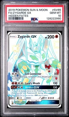 2019 S&M Hidden Fates Full Art Shiny Zygarde GX SV65/SV94 Graded PSA 10 - Image 1 of 2