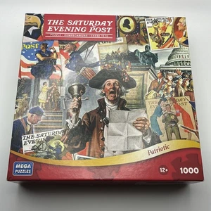 Mega Puzzles The Saturday Evening Post Patriotic 1000 Piece Jigsaw Art NEW - Picture 1 of 6