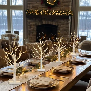 Lighted Birch Tree, Christmas Tree with 24 LED Lights, Tabletop Centerpiece A... - Picture 1 of 9