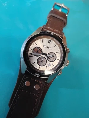 Fossil Coachman CH2565 Brown  Leather Wrist Watch For Men - Image 1 of 2