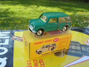 1/43 METAL DINKY TOYS MORRIS MINI-TRAVELLER VERTE Réedition ATLAS 197 - Imagen 1 de 1