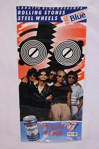 Rolling Stones Steel Wheels 1989 Labatts Vtg Promo Poster 36x16" Jagger - Picture 1 of 13