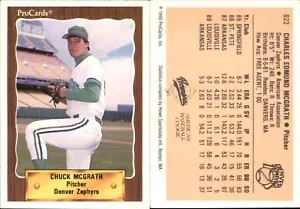 Chuck McGrath 1990 ProCards #622 RC Card FREE SHIP *AutographDen* - Picture 1 of 1