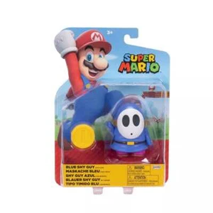 Nintendo Super Mario 10cm Blue Shy Guy with Coin Action Figure - Picture 1 of 5