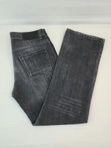 Calvin Klein Jeans Rebel Youth Boys Slim Straight Size 16 Distressed Gray Black - Picture 1 of 5