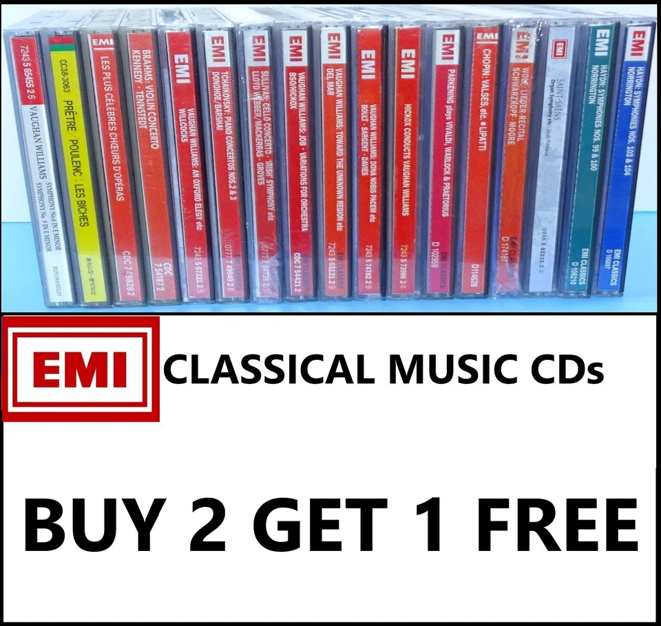 Warner / EMI / Virgin Classical Music CDs - Choose Your Title - Buy 2 Get 1 Free - Image 1 of 1