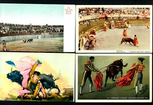 #772 Mexico (4) Colored Ring Matadior & Bull, Art Print-Color Farol De Rodilla, - Picture 1 of 2