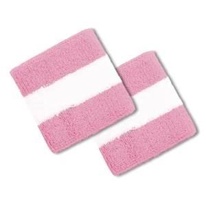 Cotton Terry Cloth Stripe Sports Wrist Band 2 Pack - FREE SHIPPING - Picture 1 of 11