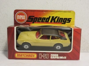 VINTAGE MATCHBOX SPEED KINGS K-59 FORD CAPRI MKII ENGLAND DIECAST NEW NO STRIPE - Picture 1 of 6
