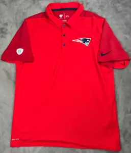 Nike Dri-FIT New England Patriots Polo Shirt - Large - Red - On Field Apparel - Picture 1 of 9