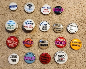 vintage 1968 Underground Uplift Unlimited POLITICAL Button (you choose) UUU NYC - Picture 1 of 2