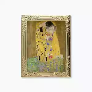 Pin de pintura con solapa esmaltada con marco de arte - el beso de Gustav Klimt Real Sic moda nuevo - Imagen 1 de 4