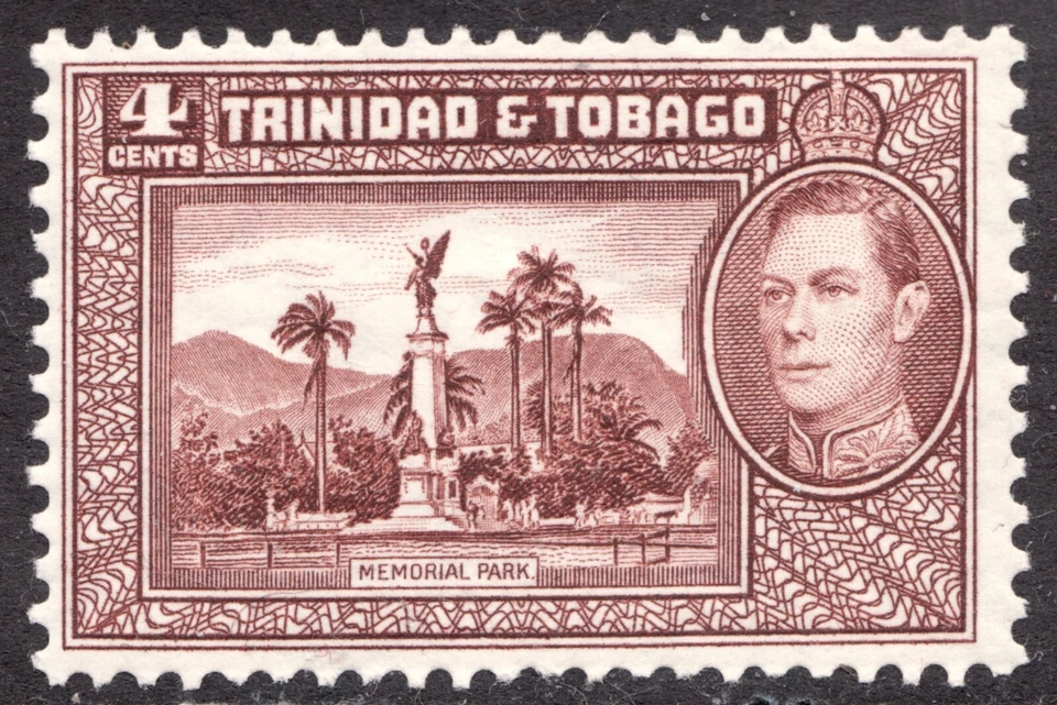 Trinidad y Tobago Sc #53 1938 - 4¢ KGVI - Memorial Park MH Cv$19 Foto 1 de 1