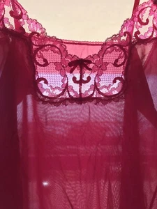 MAIDENFORM CAMI TANK Top Camisole Sweet Nothings Vtg 80s Pink Lace Sz 34 ILGWU - Picture 1 of 8