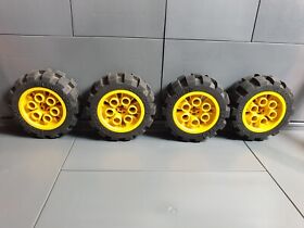 LEGO® 4 x tires Technic 20 x 30 with yellow rim 4266c01 2857 int. Shipping