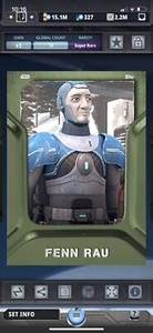 Topps Star Wars Digital Card Trader Green Armored & Ready Fenn Rau Insert
