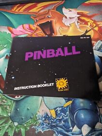 Pinball Nintendo Vintage NES Instruction Manual Great Condition 