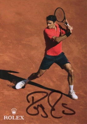 Roger Federer Signed Autograph 4x6 Photo Card - Tennis GOAT Wimbledon Champ JSA - Image 1 of 2