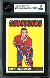1965-66 TOPPS HOCKEY NHL #73 Ralph Backstrom HOF KSA 9 MINT Montreal Canadiens - Picture 1 of 2