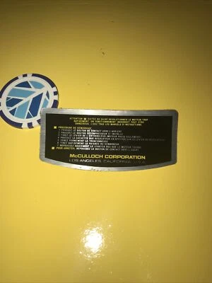 Placa de instrucciones de motosierra McCulloch “francesa” Foto 1 de 4