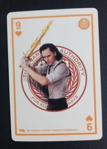 Marvel Loki Playing Card 9 Hearts - Picture 1 of 2
