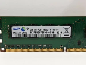 8GB (4x2GB) Samsung M378B5673FH0-CH9 PC3-10600 (DDR3-1333) 2Rx8 240pin 1.5v DIMM - Picture 1 of 2