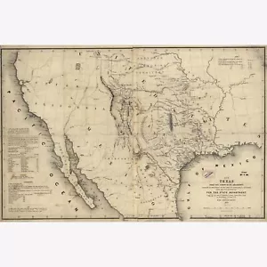 Map of Republic of Texas and Adjacent Countries; Antique Map, 1844 - Picture 1 of 11
