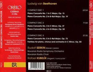 SERKIN/KUBELIK/BRSO-BEETHOVEN:PIANO CONCERTOS NEW CD - Picture 1 of 1