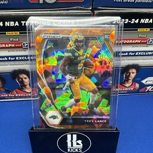 2021 Panini Prizm Draft Picks - Orange Ice Prizm #120 Trey Lance (RC) - Picture 1 of 2