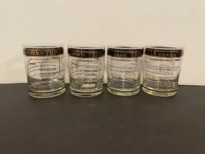 Four Culver Trivia 22k Gold Rocks Glasses - Movies, Sports, Politics, and Music - Picture 1 of 21