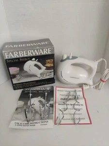 Vintage Farberware Special Select FSHM600 6 Speed Handmixer - RARE WORKING  - Picture 1 of 15