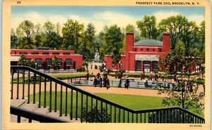 Prospect Park Zoo, Brooklyn, New York Postkarte um 1936 - Bild 1 von 2